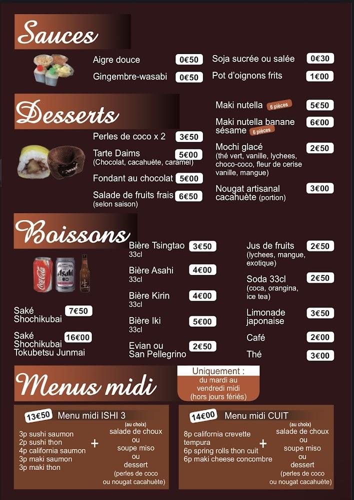 Ishi Sushi - Menu Image 1